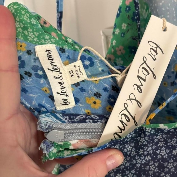 For love and Lemons Juniper Romper Patchwork Floral NWT XS - Picture 4 of 4